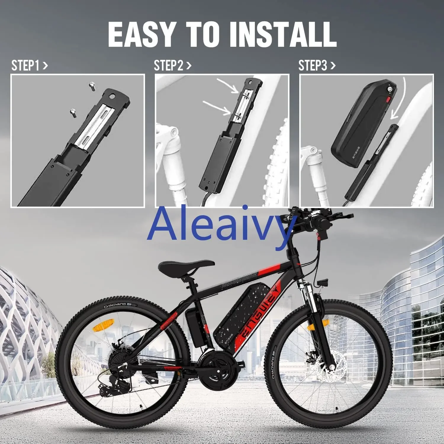 Aleaivy 36V 48V 10Ah 12Ah 15Ah 20Ah Electric Bike Battery Hailong 18650 Cells Pack Powerful Bicycle Lithium Battery USB Port