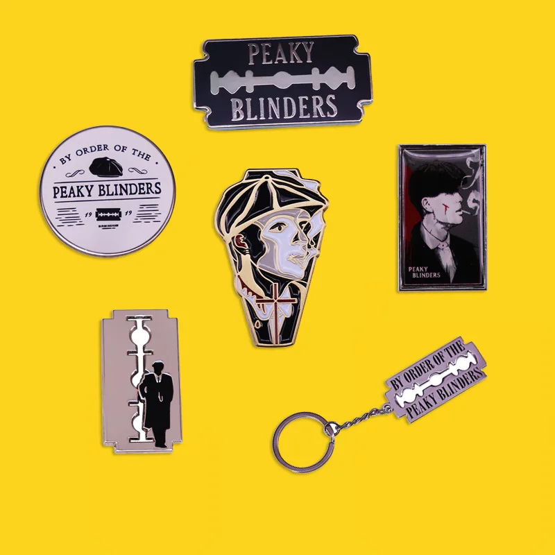 High Quality Peaky Blinders Enamel Pin Adventure Movie Metal Badge Men's Denim Jacket Hat Backpack Pin Jewelry Gift for Friends