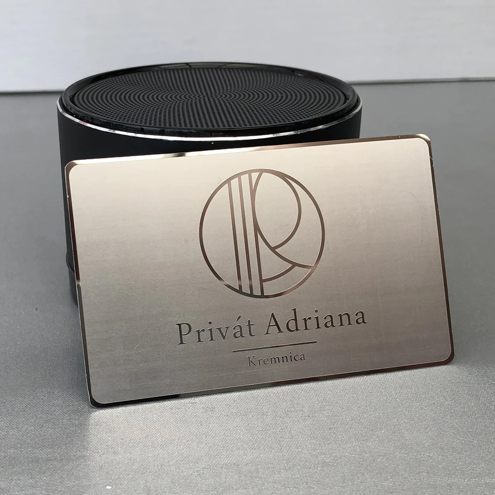 

Stainless steel mirror business card design and production metal membership card customization