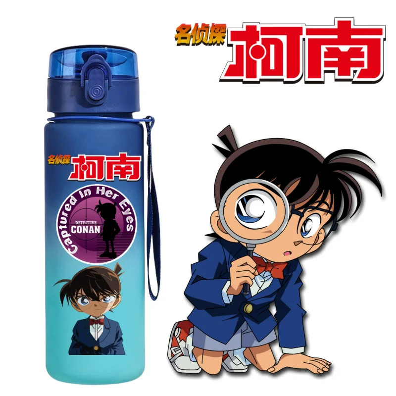 Nuevo 650ml Detective Conan Super Cool deportes taza de agua deportes al aire libre hervidor de gran capacidad portátil Anime taza regalo de vacaciones