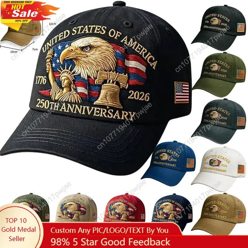 

250 Anniversary Usa Hat, United States 250th Anniversary Hat Patriot Cap Celebration Gifts for Men Women
