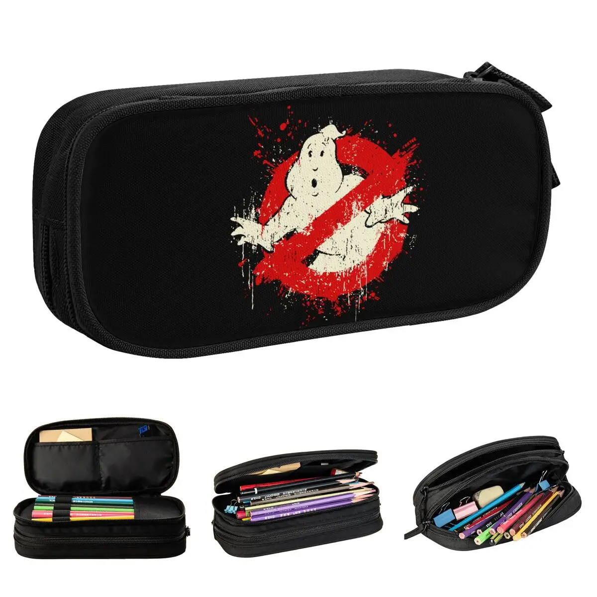 Ghostbusters-Monster Film Pencil Case New Movie Cartoon Pen Holder Bag Kids Big Capacity School Supplies Gift Pencil Box