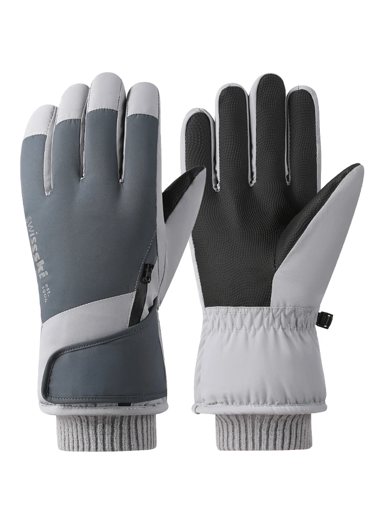 AliExpress Ski gloves for men and women, winter outdoor cycling, windproof, thick velvet, warm, waterproof, and cold proof