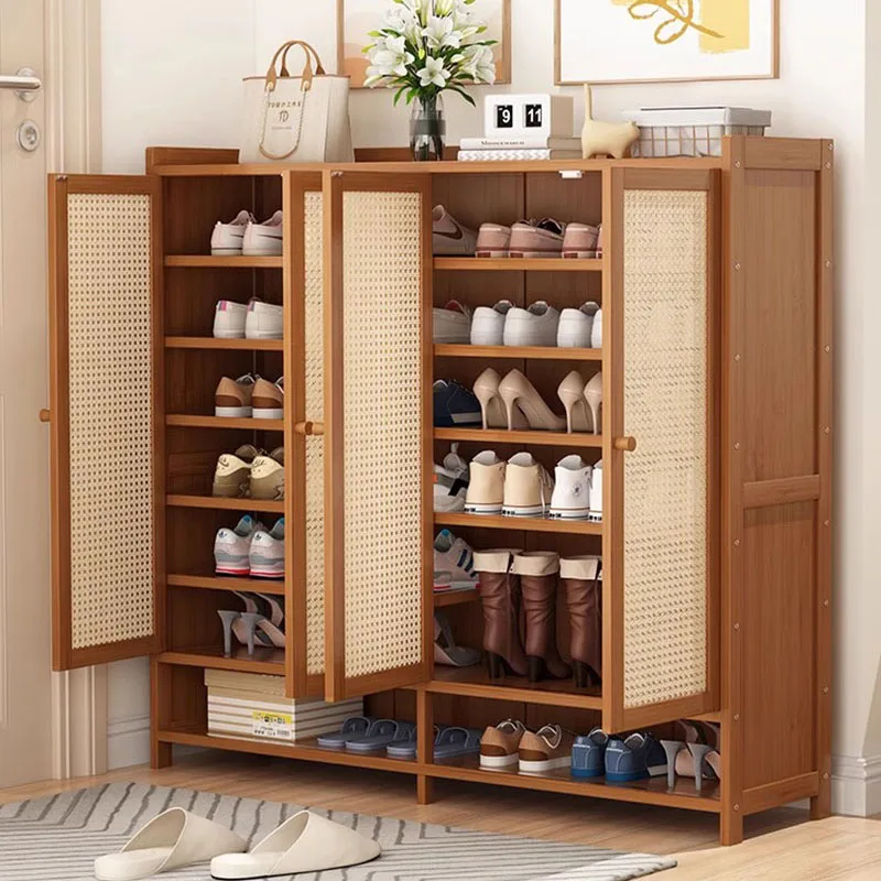 Vintage Stand Shoe Cabinets Organizer Shelf Racks Hallway Vertical Shoes Cabinet Display Articulos Para El Hogar Home Furnitures