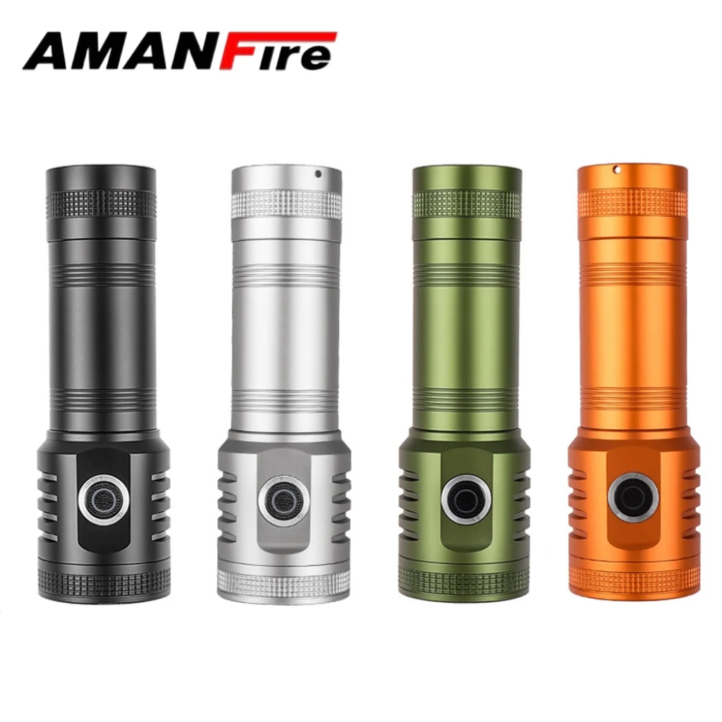 Amanfire 1250 3000LM Outdoor Flashlight High light Aluminum Alloy 8 * XPG LED Support Output as Power Bank