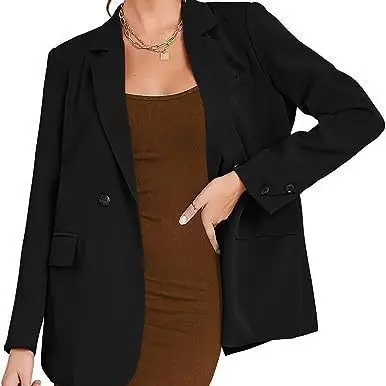 Suit for Women 2023 Autumn and Winter Fashion Commuter Lapel Solid Color Slim Button Long Sleeve Temperament Coat