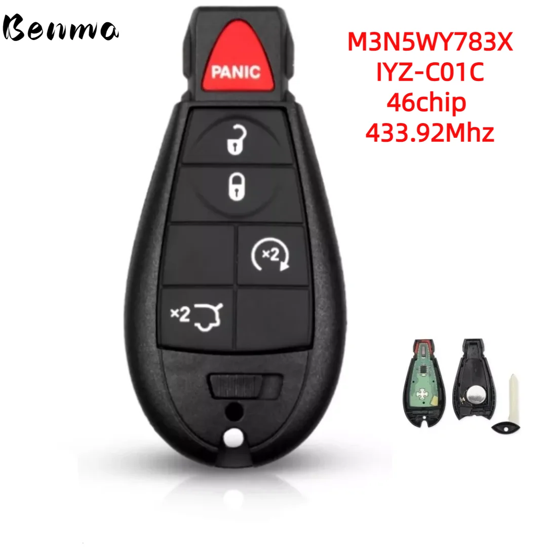 Benma- for Chrysler Town  Country Jeep Grand Cherokee For Dodge Caliber Journey FCC ID M3N5WY783X 46 chip 433mhz Key 2008-2010