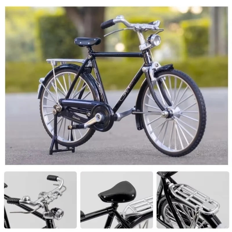 Nowy model roweru ze stopu metalu w skali 1:10, odlewany, retro, klasyczny, symulacja dla dorosłych, kolekcja, prezent, zabawka dla chłopca