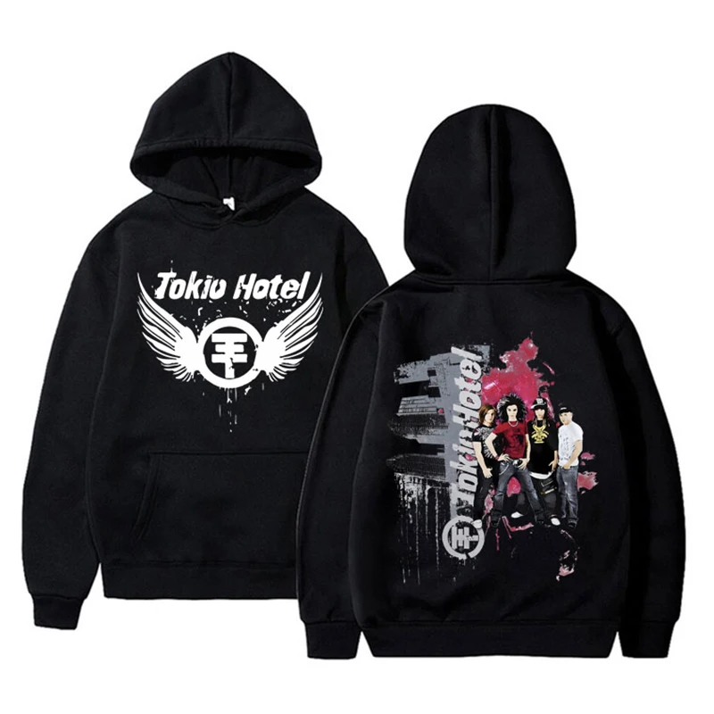 Fashion Rock Band Tokio Hotel Printed Hoodies Men Woman Oversized Hoodie Hip Hop Sweatshirts Harajuku Pullovers Unisex Clothing