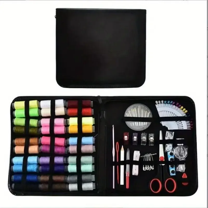 Large Portable Sewing Kit with needles and threads