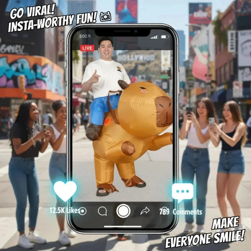 

Animal Suit Cosplay Ins Inflatable Ride On Capybara Costume Christmas Funny Blow Up Stage Performance Prop Holiday Party Top New