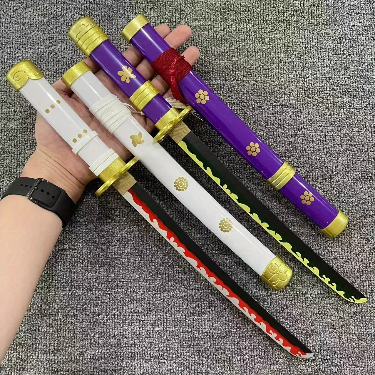 18inch Roronoa Zoro Katana Real Size Japanese Katana Ninja Knife Anime Cosplay Prop Blade Zoro Sword Original Samurai Sabre Toy