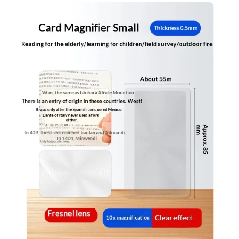 PVC Card Bookmark Magnifier Ruler with Scale Flexible Loupe Magnifier for Elderly Kid Straight Ruler Magnifying Glass 3 PCS
