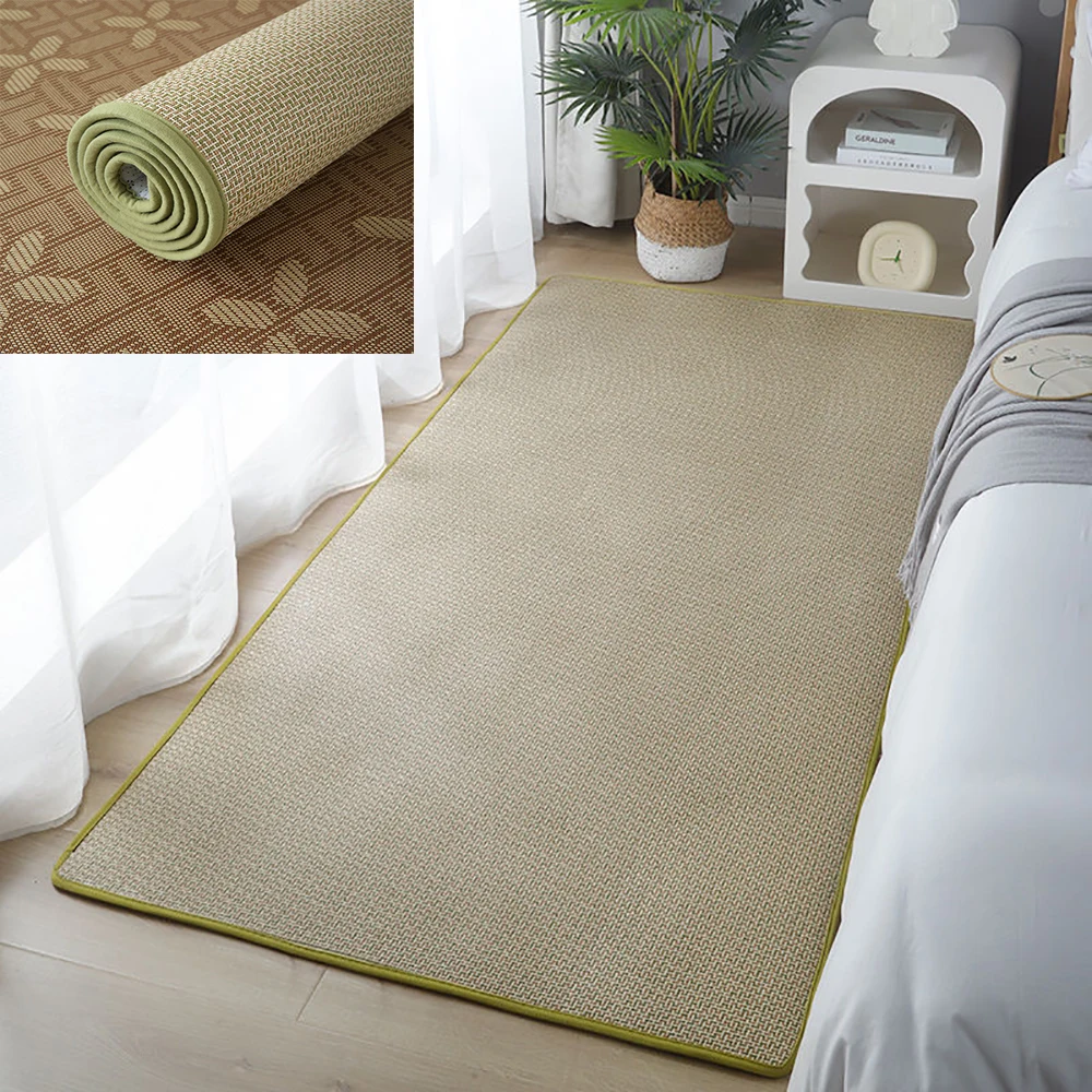 

Folding Thick Rattan Carpet Japanese Style Tatami Rug For Living Room Bedroom Kids Game Foot Pad Floor Mat Parlor Home Mattress