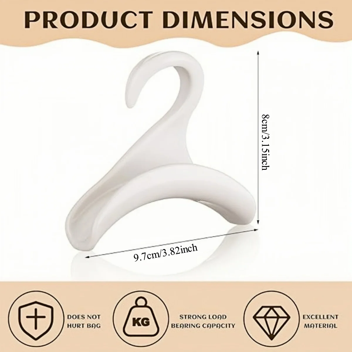 3/6pcs Durable Bag Rack Holder Home Closet Hat Silk Scarf Shawls Purse Handbag Storage Arched Hanger Hook wall shelf