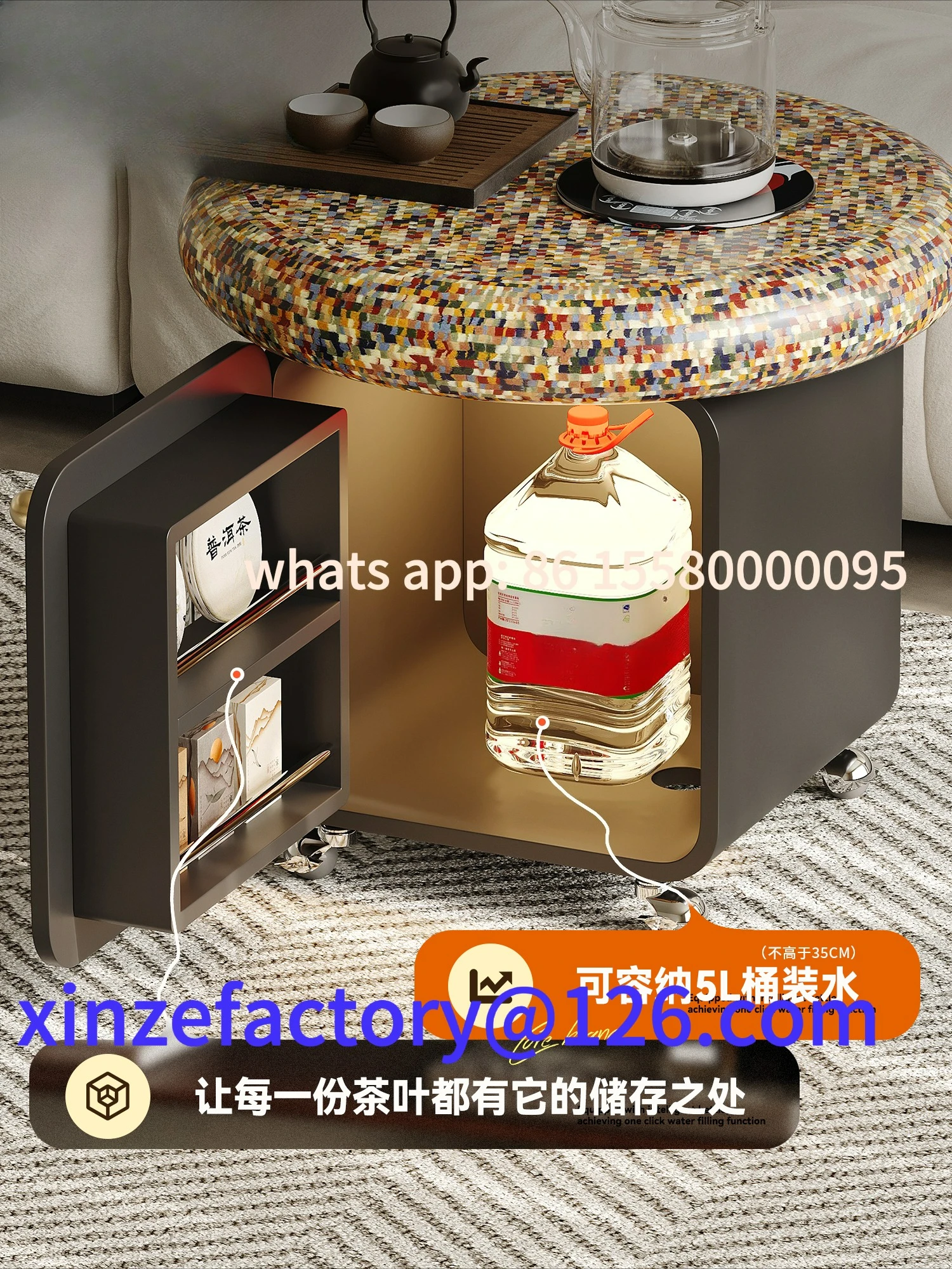 Anpassbarer, luxuriöser, moderner High-End-Beistelltisch in Mini-Licht