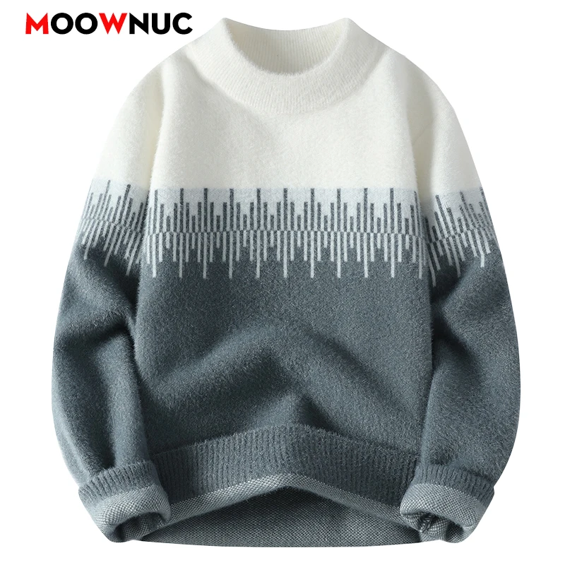 Streetwear Casual Sweater For Men Spring Pullovers Men\'s Clothing Men\'s Sweat-shirt Knit Autumn Fashion Hombre Warm Solid Male