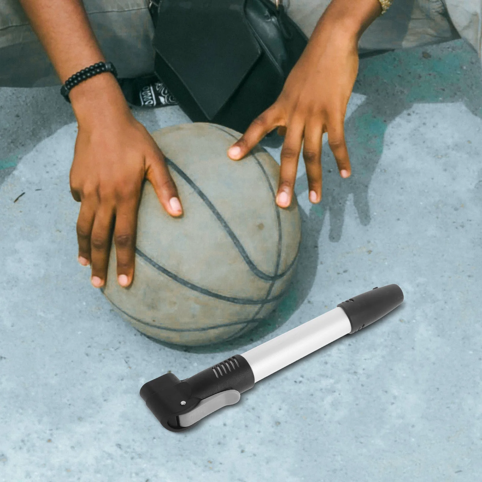 

Compact Hand Pump for Basketball Bicycle Sports Ball Inflator Bike Tire Pump High Pressure Ball Inflator Bike Supply