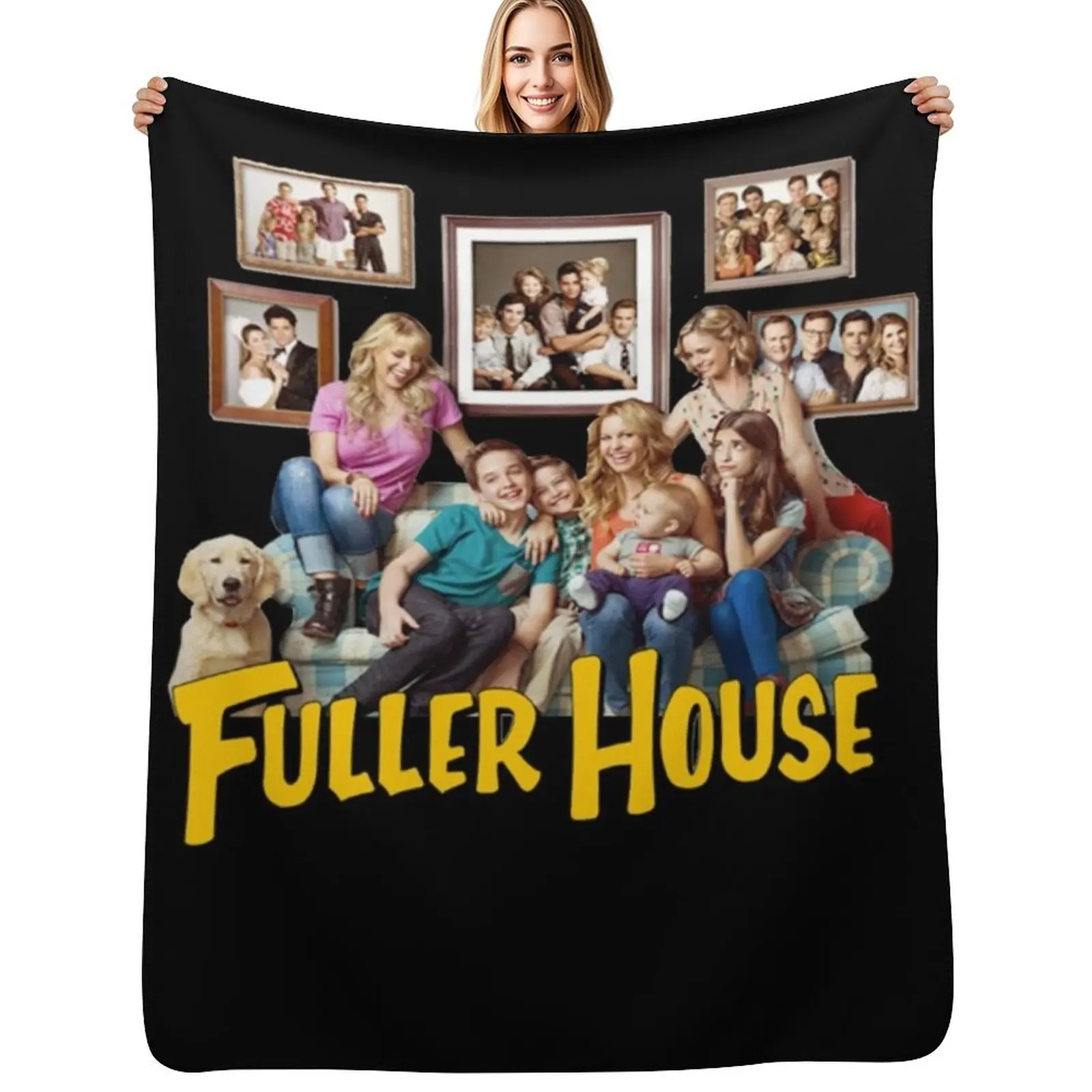 

Fuller House Cast Merch Throw Blanket Warm Napping Blanket for Office Couch Bed