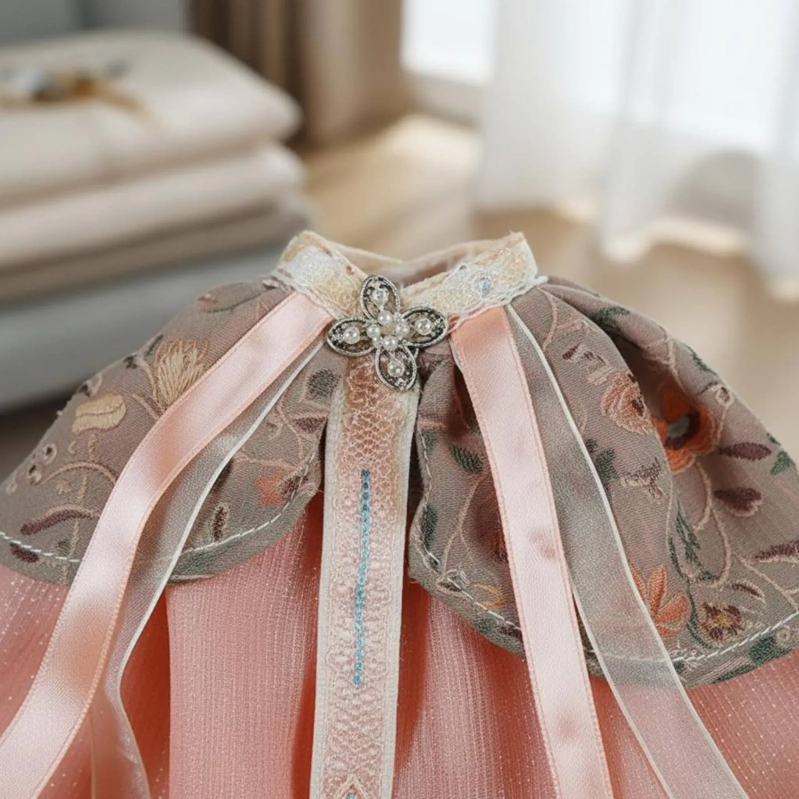 

Комплект одежды для куклы BJD 1/6: Яркие цвета, шифон с развевающимися лентами