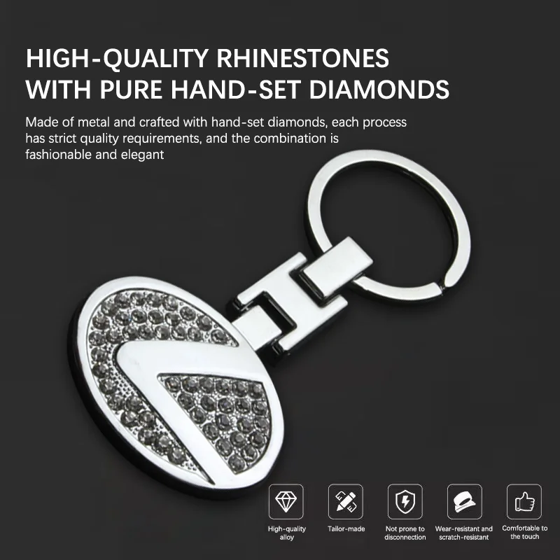 

Luxury Key Keychain For Lexus ES GS GX IS LS LX 460 RC 300 350 300h 330 400 RX270 350 450h RC Cars Accessories Keychain