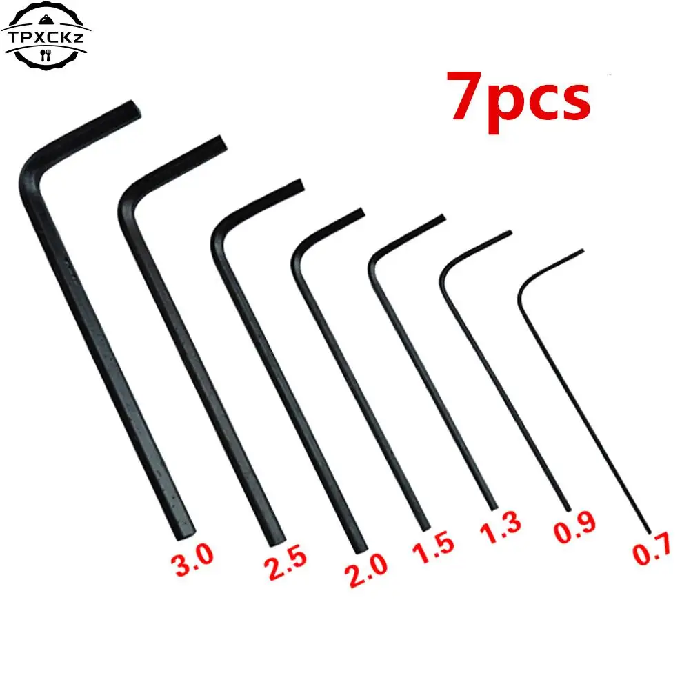 7pcs/set 0.7mm-3mm Mini Hexagon Hex Allen Key Set Wrench Screwdriver Tool Kit Micro Hex Wrench