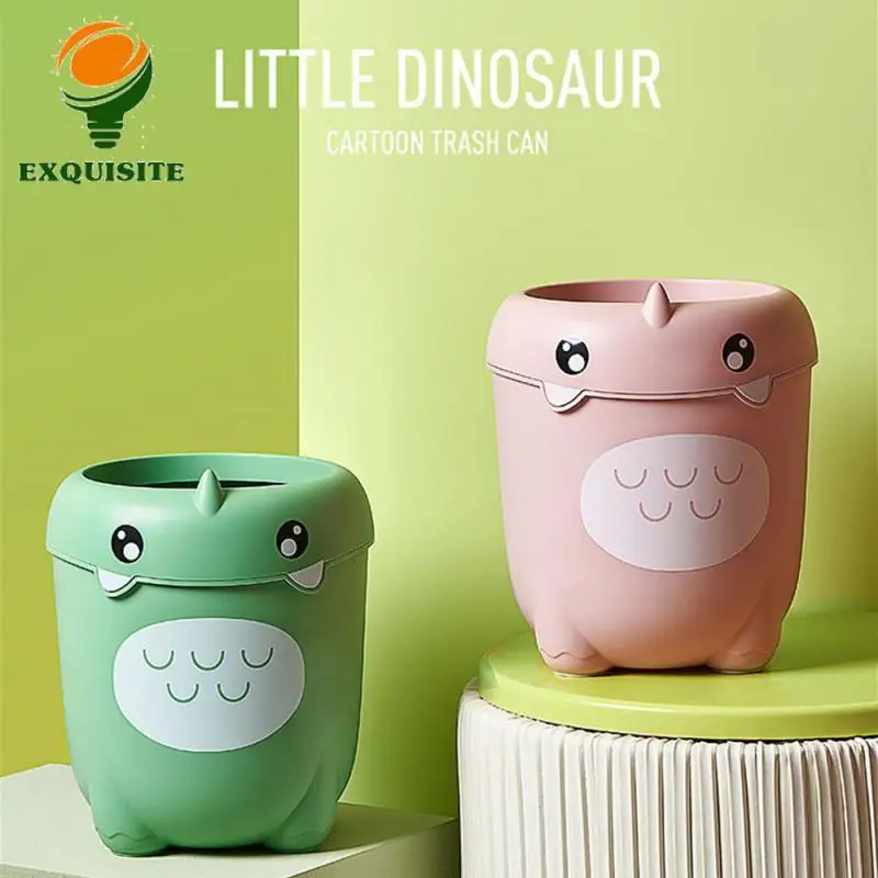 Trash Multi-scene Children's Waste Basket Large Capacity Lovely Household Cleaning Appliances Dinosaur Trash Trash Can Cartoon