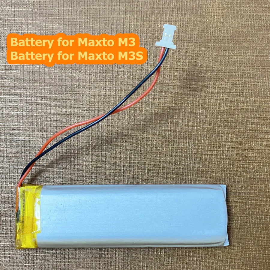 Zapasowa bateria 3,7 V 1600 mAh do rejestratora motocyklowego Maxto M3 M3S Akumulator litowo-polimerowy