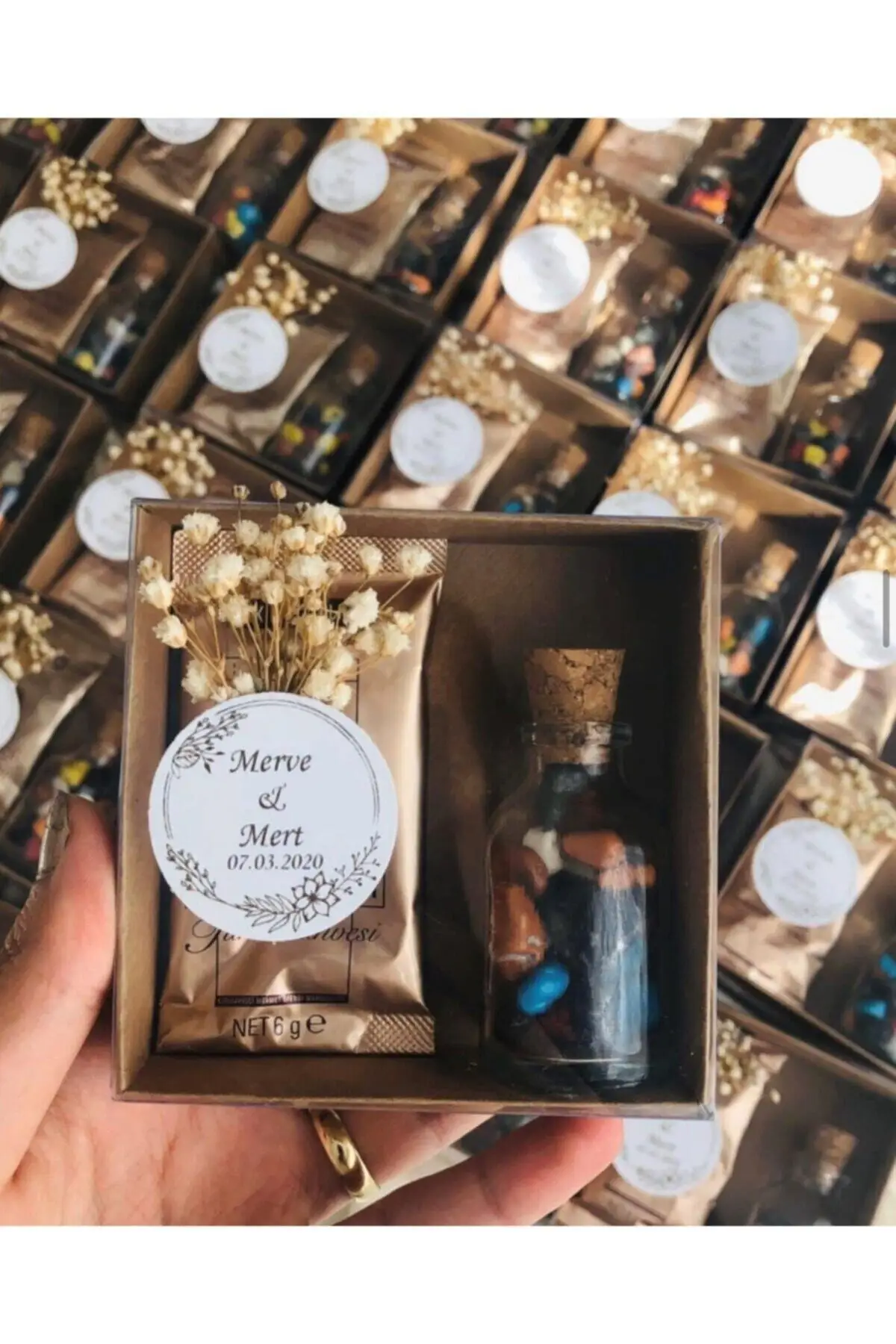 25 PCs Gift Coffee Box Wedding Engagement Promise