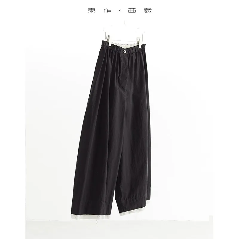 

Original Wide-Leg Nine-Point Pants for Women 2025 Spring and Summer New Products