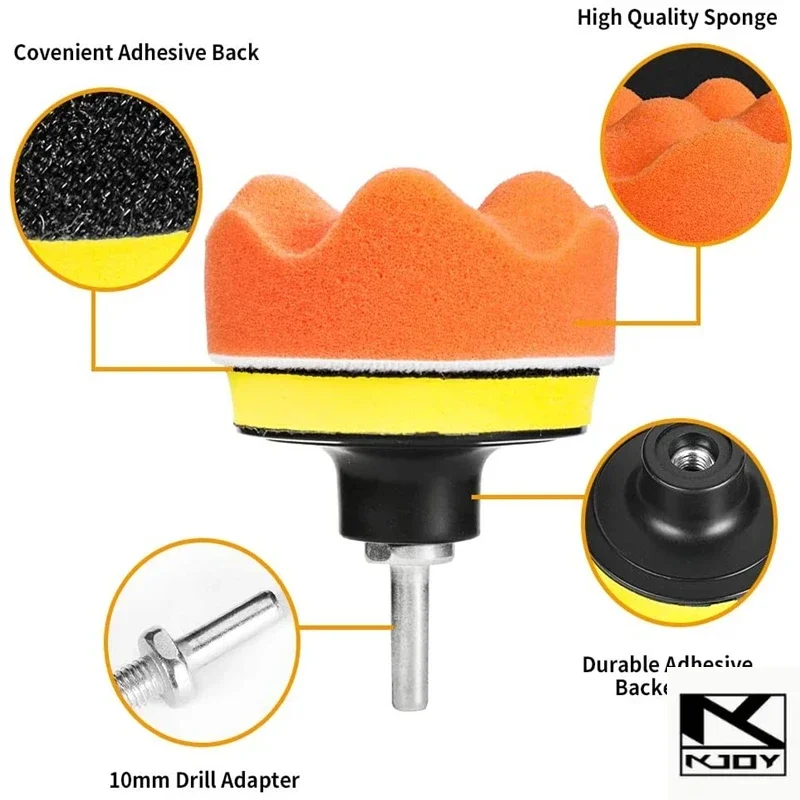 kkjoy Car Wax Polishing Sponge Pads Buffer Accessories used for all vehicles