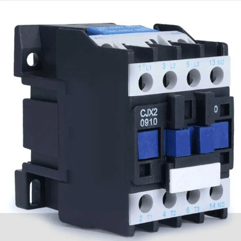 ABUI-CJX2-0910 AC Contactor 3 Phase 3-Pole NO Coil Voltage 220V Din Rail Mounted Normal Open 9A