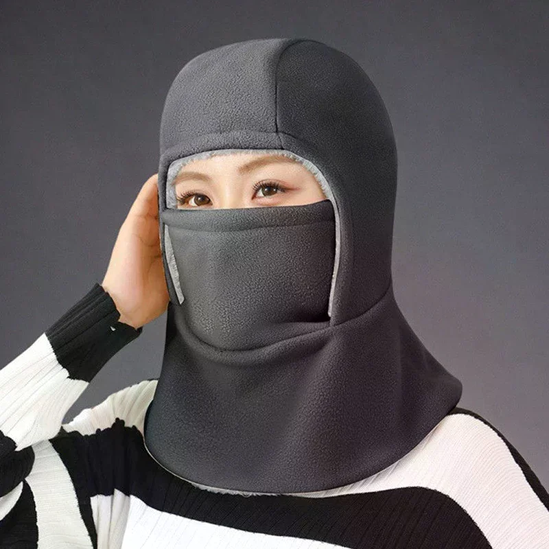 قبعة قناع وجه شتوية مقاومة للرياح، بما في ذلك دفء الرقبة وحماية الأذن، وركوب الدراجات السميكة، والجري، والتزلج، وقبعة الصيد