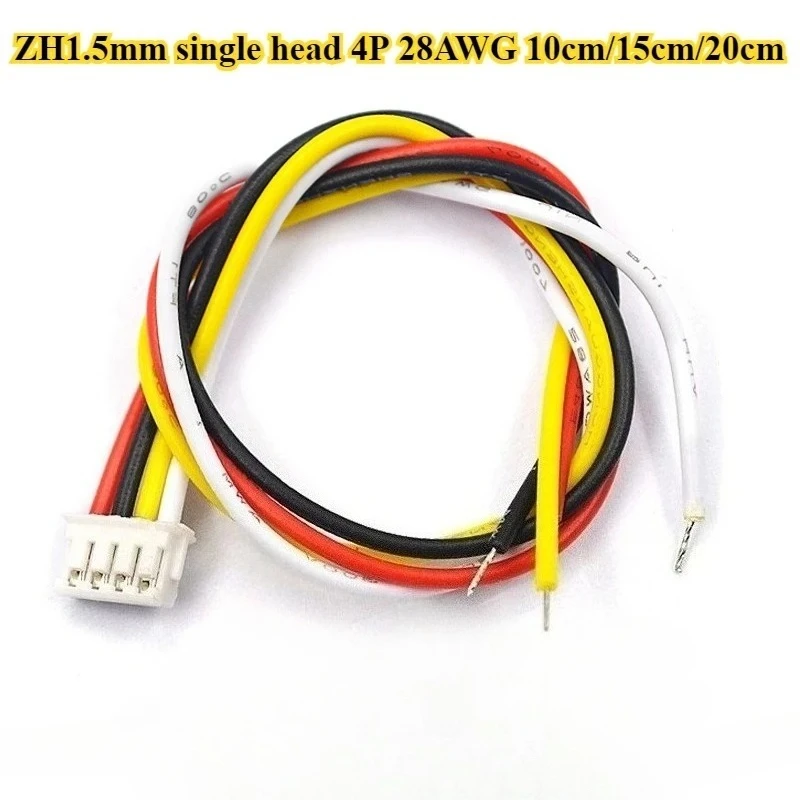 

10/30/50Pcs JST ZH1.5mm Single Head Wire Cable Connector 2P/3/4/5/6/7/8/9P/10P/11P/12P Pin 1.5MM Pitch Plug 10cm/15cm/20cm 28AWG