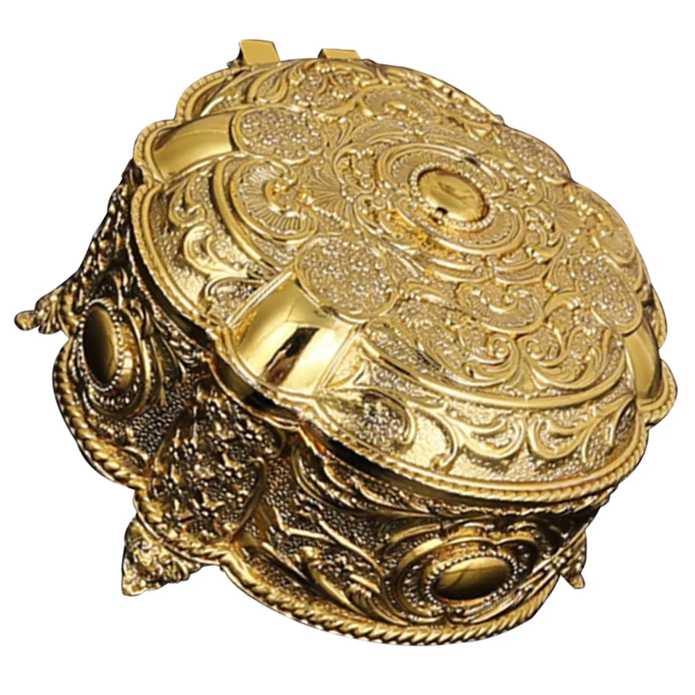 

European Shell Carved Jewelry Storage Box Trinket Case Smooth Inner Protective Great Dresser Decoration Birthday