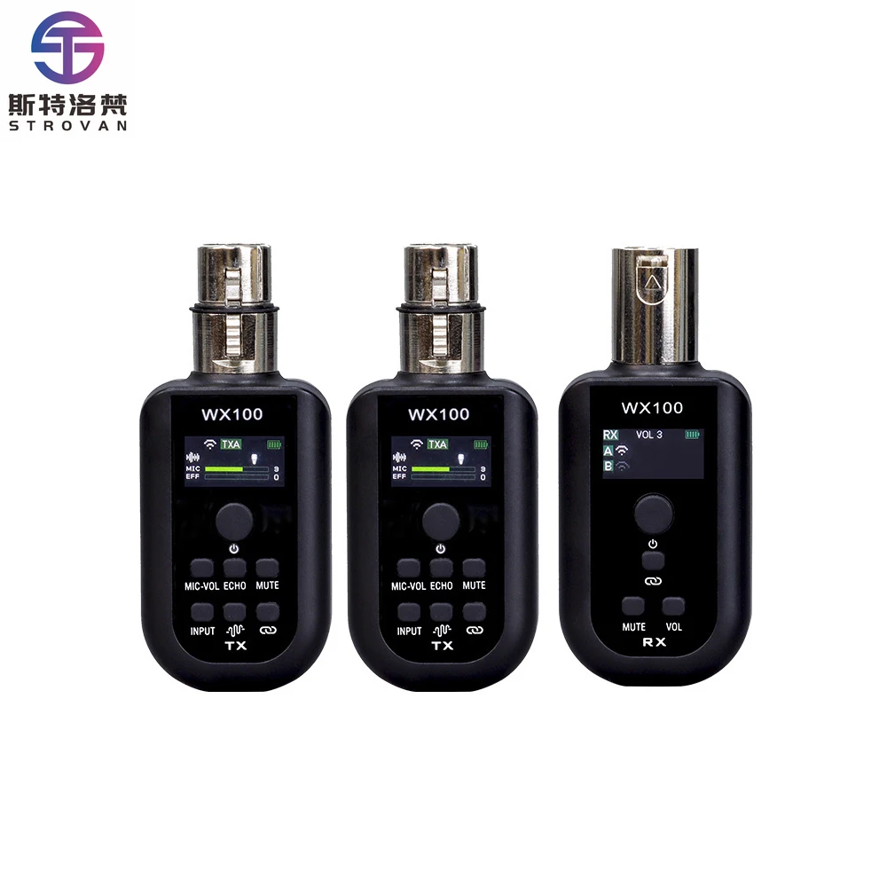 

Professional Cardioid Polar Pattern Dynamic Microphone Wired Wireless 2.4G XLR Transmitter Receiver 30-50M Noise Cancelling