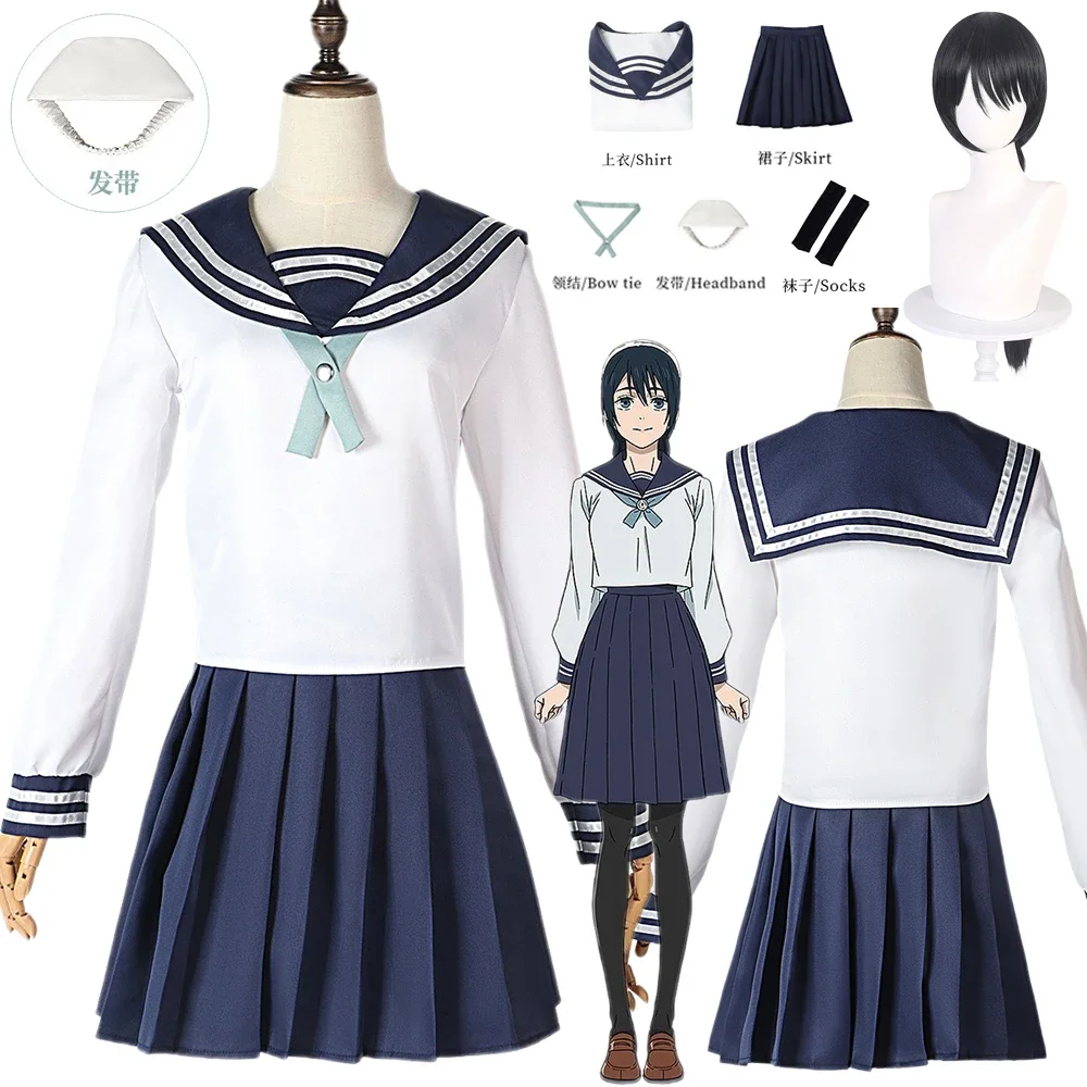 

Anime JJK Riko Amanai Cosplay Costume Amanai Riko School Girl JK Uniform Wig Suit Halloween Women Sailor Costumes Full Set