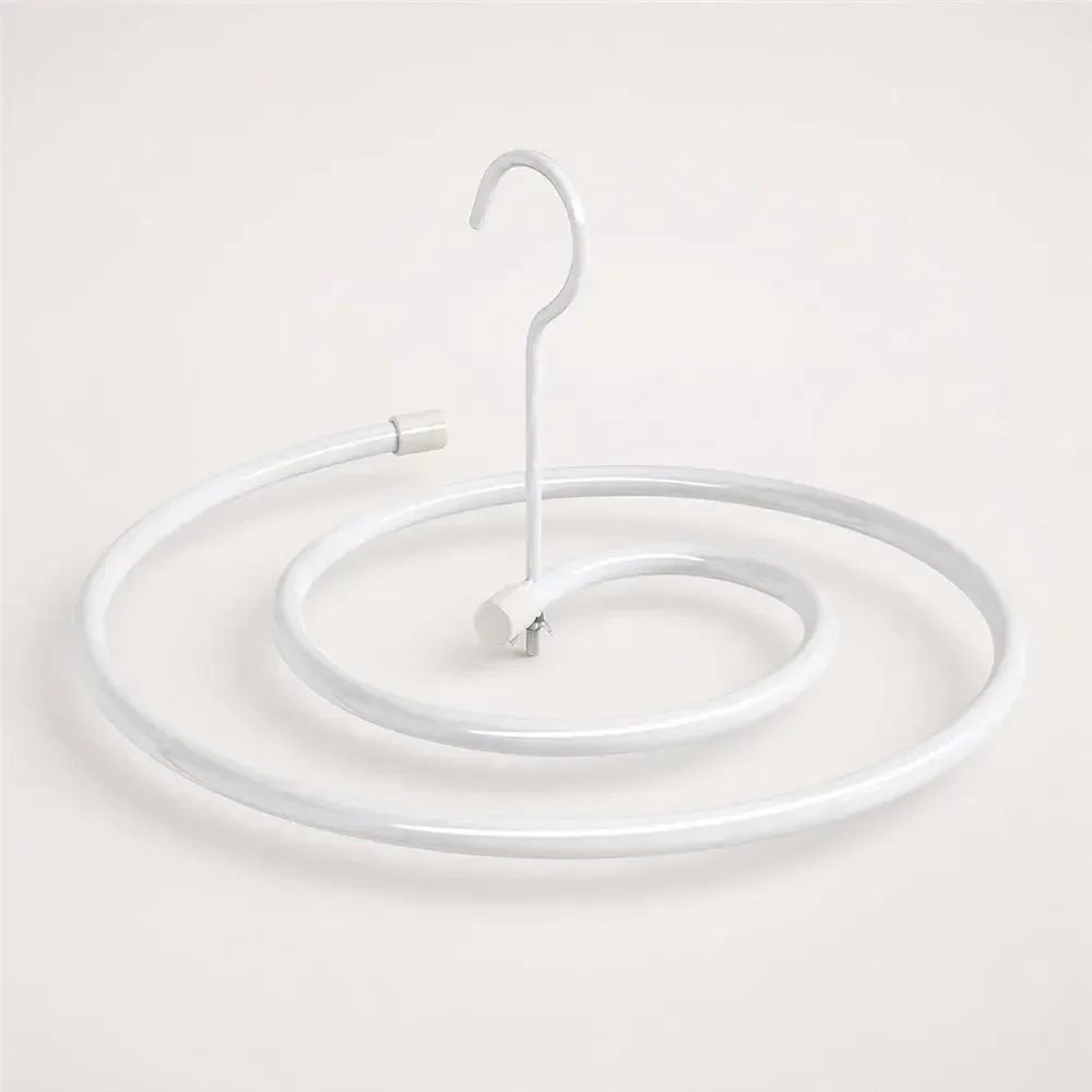 Spiral Round Quilt Bedsheet Drying Hanger White Balcony Laundry Towels Space Saving Rotating Household Airing Organizer Rack