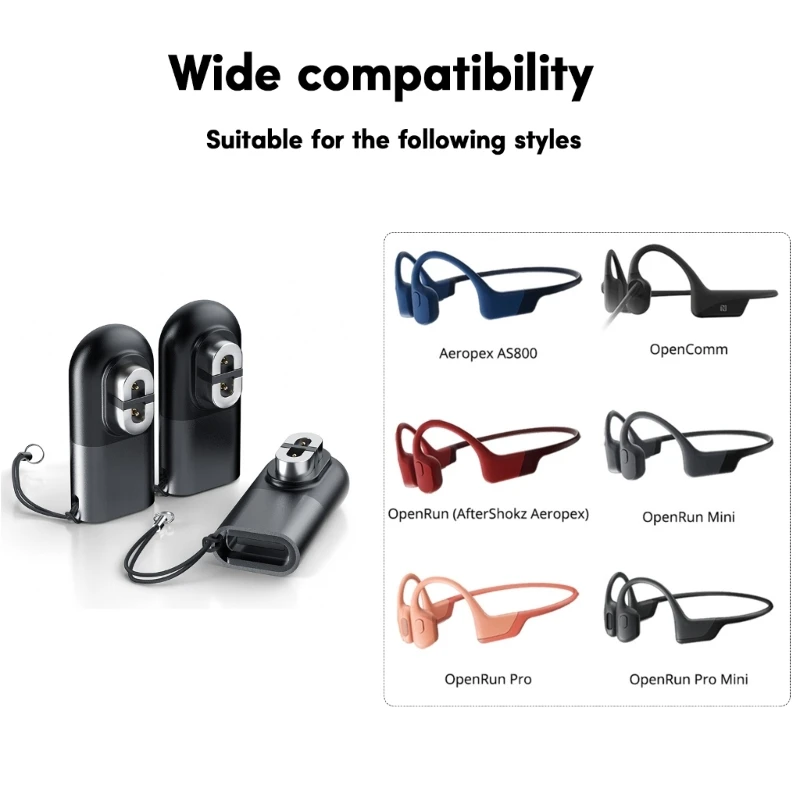 for AS800/S803/S810 Bone Conduction Headphones Magnetic Charging Cable Converter