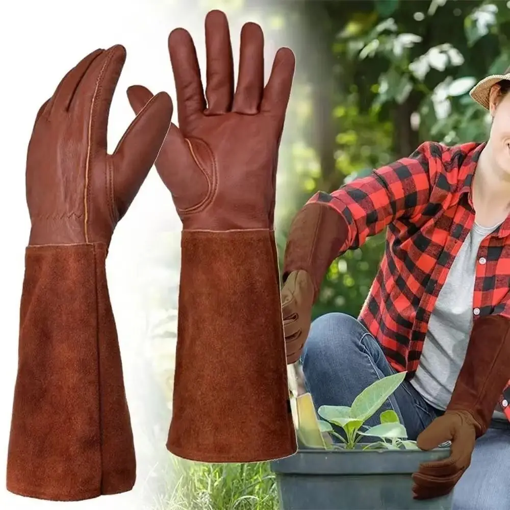 

Садовые перчатки с длинными рукавами для садоводства, износостойкие перчатки для работы на открытом воздухе, S-XL, нескользящие перчатки для обрезки розы