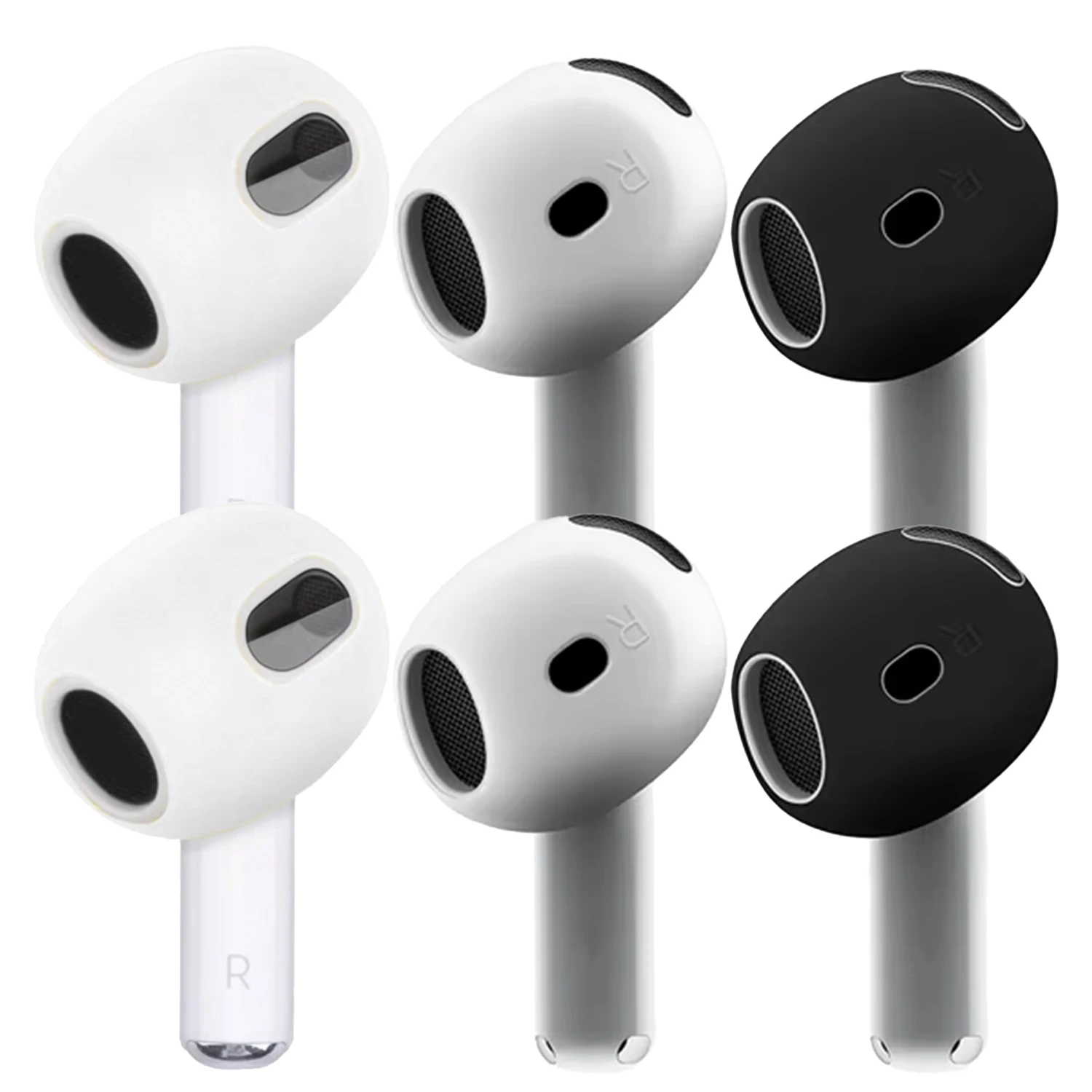 3 Paar Silikon-Ohrstöpsel für Apple AirPods 4, Ersatz-Ohrhörer aus ultradünnem Gummi für Airpod 4, rutschfeste Kopfhörerabdeckung – Detail 1