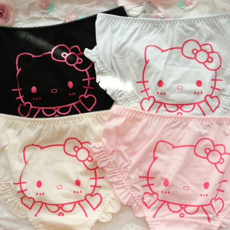 

Sanli Animation Cartoon Gull Pure Cotton Cute Girls Underwear Hello Kitty Sexy Low Waist Student Comfortable Ladies Briefs Gift