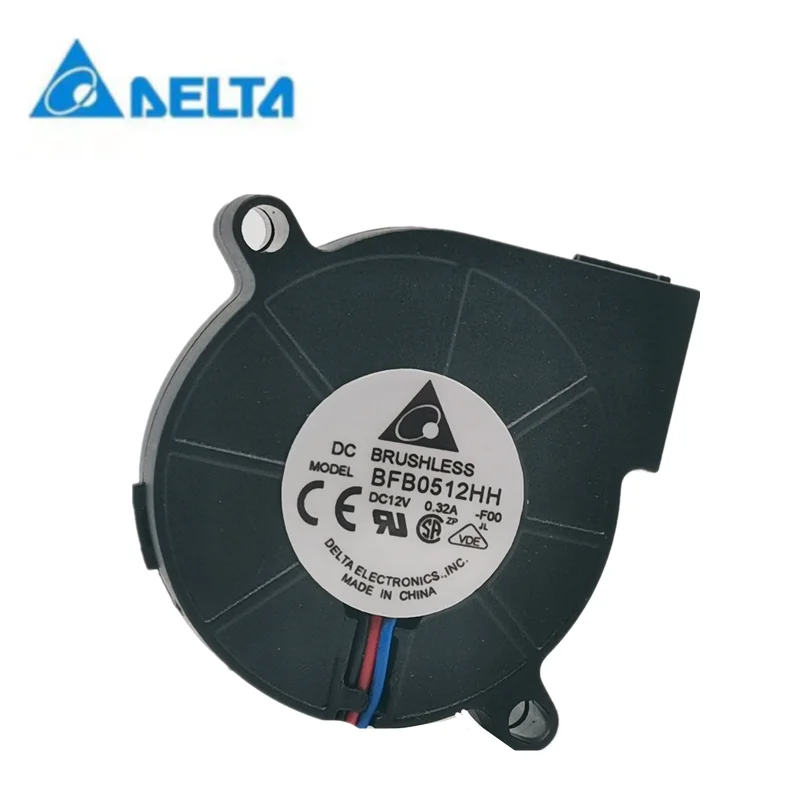 Delta-Ventilateur de refroidissement à turbine centrifuge, BFB0512HH, 5015, 50x50x15mm, 12V, 0,32 A, 5cm, neuf