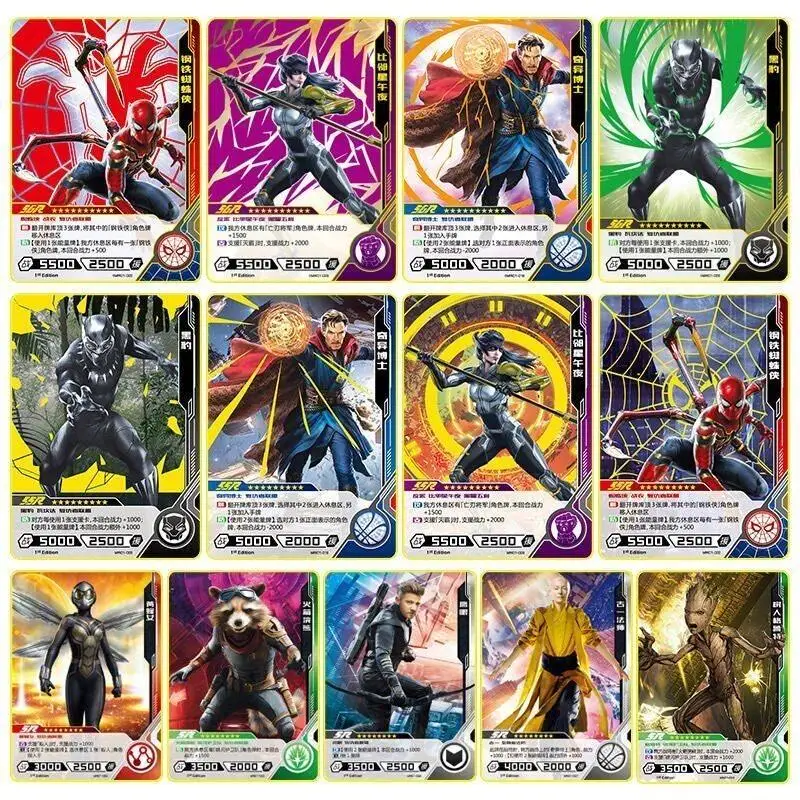 genuine-kayou-marvel-avengers-endgame-hero-battle-deluxe-edition-vol1-iron-man-tcg-collectible-cards-gift-toys