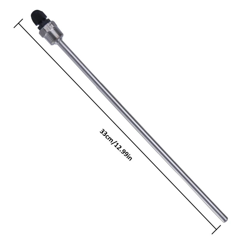 Thermowell 300mm Immersions Sleeves, Stainless Steels Divings Sleeve, 1/2Inch Thread for Temperature , Thermowell