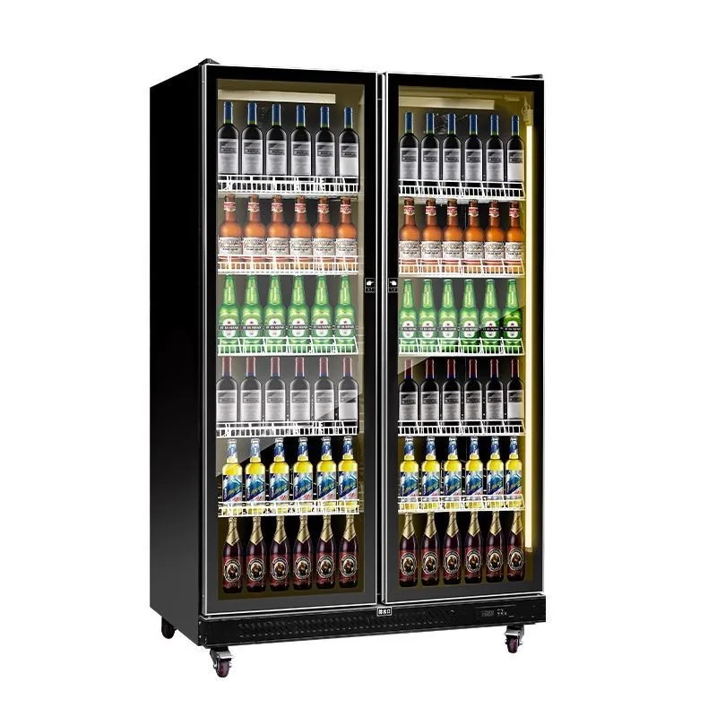 Commercial Beer & Beverage Cooler, Chilled Liquor Display Cabinet Viral Two/Three-Door Bar Refrigerator, Commercial Cold Storage