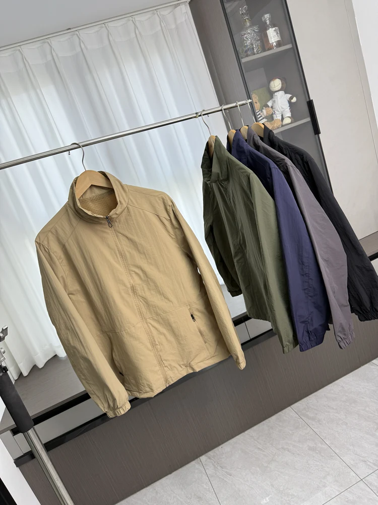 

Высококачественное 3D индивидуальное мужское уличное осеннее джатовое пальто с воротником-стойкой, повседневное ветрозащитное пальто для поездок на работу, подходит для модного городского нейлона