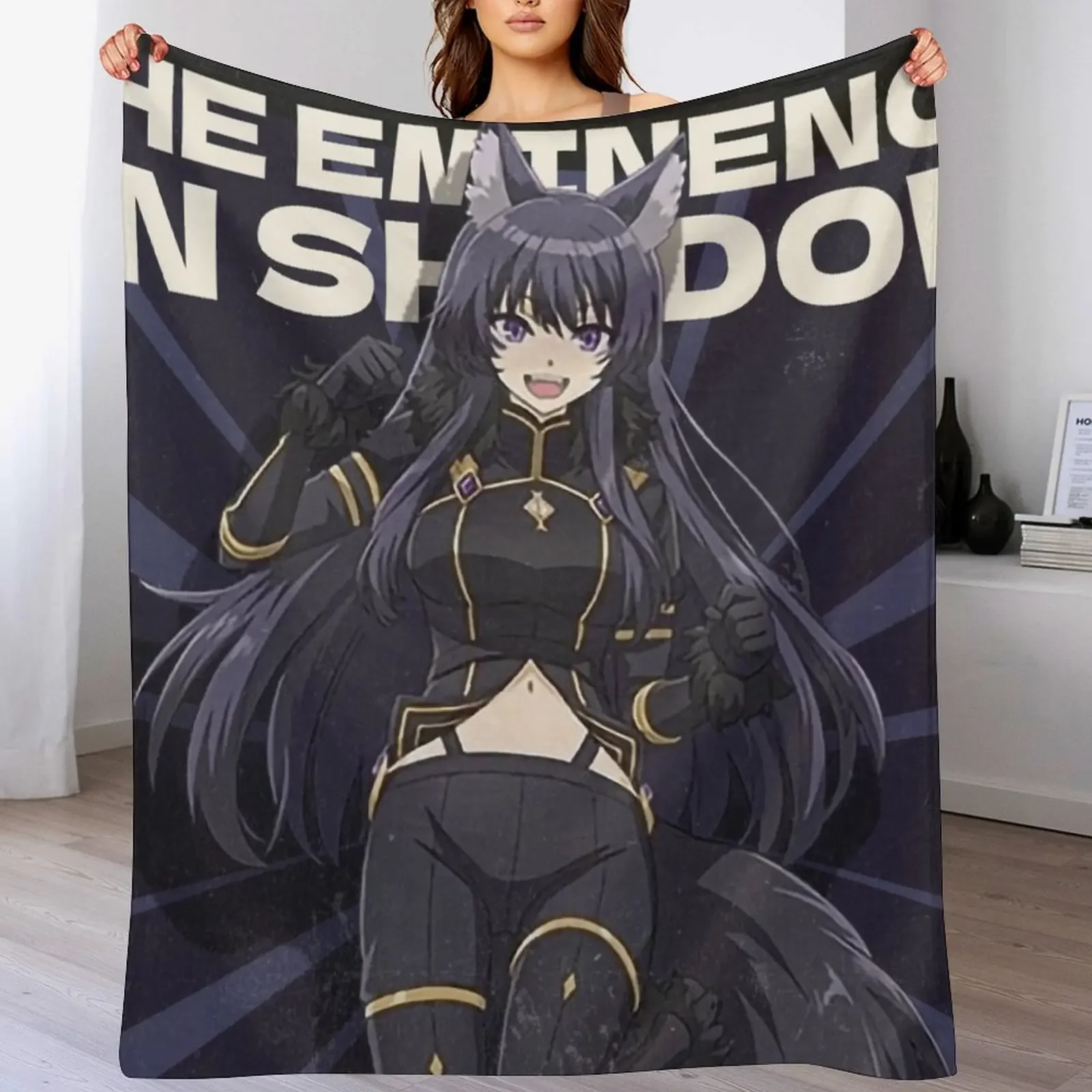 

Delta The Eminence in Shadow Throw Blanket Blankets For Sofas Personalized Gift cosplay anime Blankets