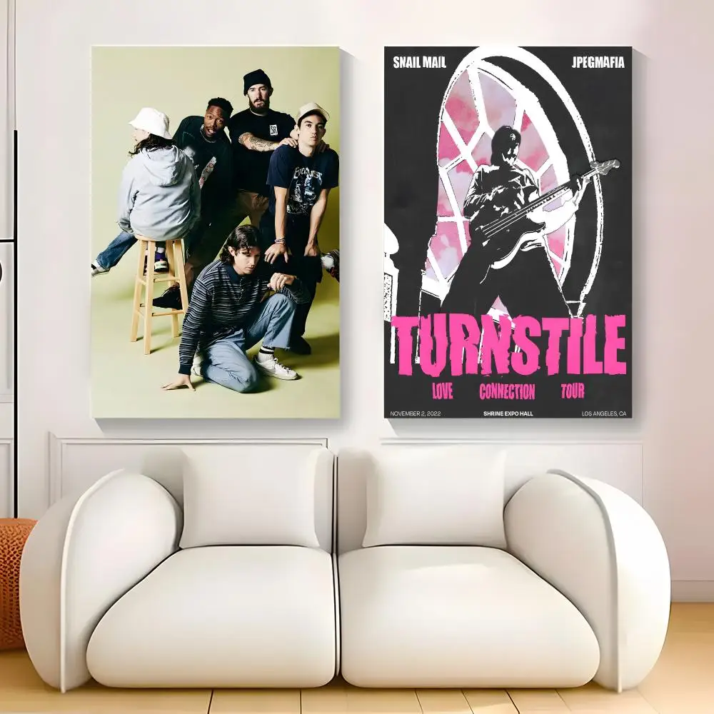 Turnstile Album Band Painting Calligraphy Exhibition poster photo oil painting canvas synthetic fiber for living dining room