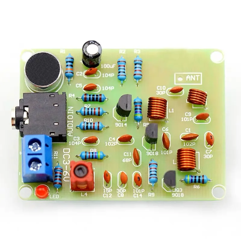 76-108MHz FM Stereo Radio DIY Kit Wireless FM Transmitter and Receiver Module Frequency Modulation Soldering Practice Project